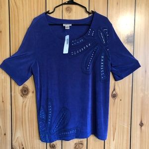 Royal blue Chico’s top